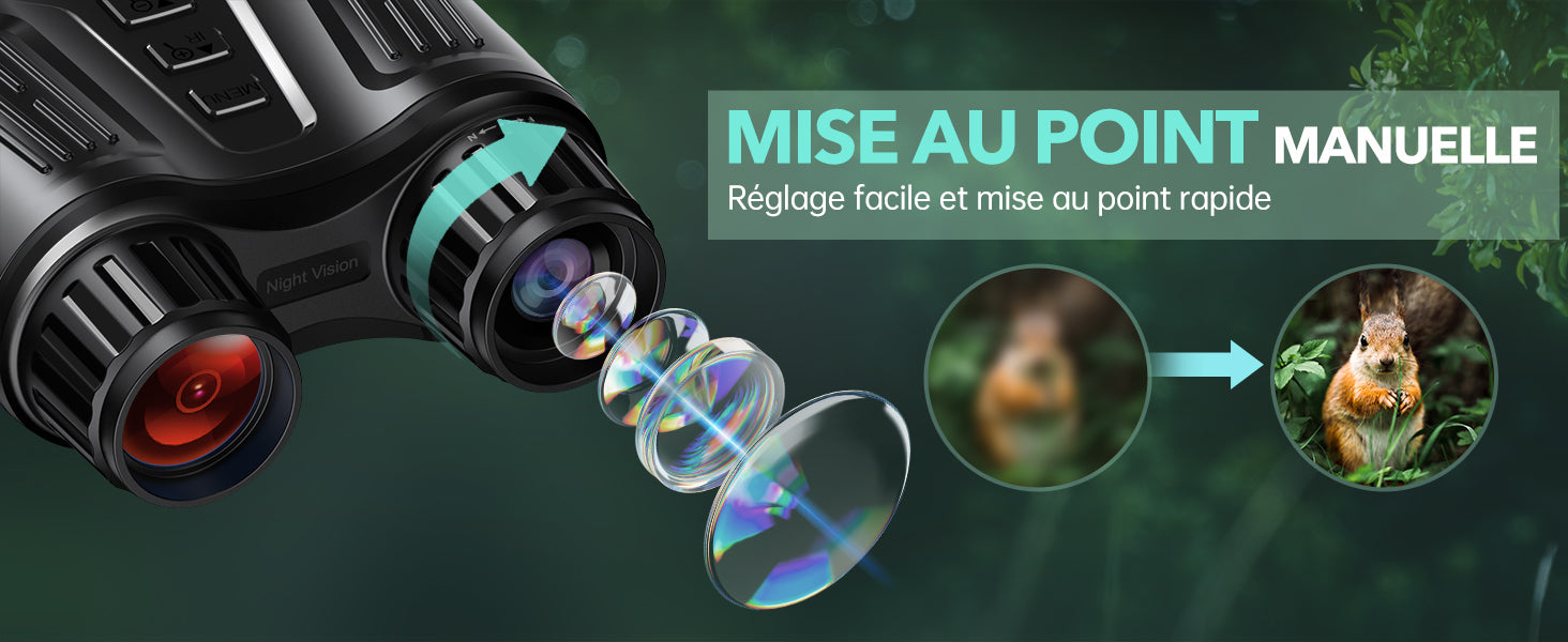 Jumelles vision nocturne IR 300 m – Camera Faune - Caméra Faune