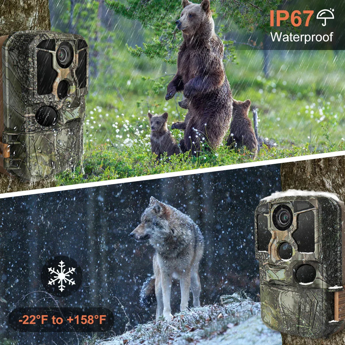 Caméra de chasse 4K Wi-Fi IP67 – Camera Faune - Caméra Faune