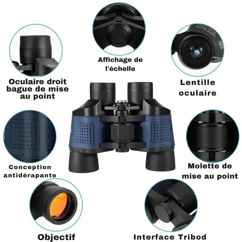 Jumelles observation longue portée 80x80 – Camera Faune - Caméra Faune