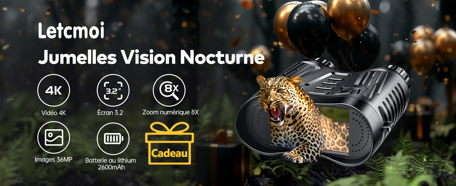 Jumelles vision nocturne IR 300 m – Camera Faune - Caméra Faune