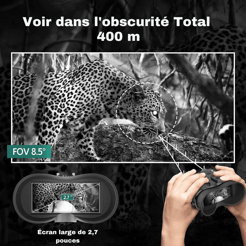 Casque de vision nocturne 4K 8x – TerraCam NightBin NV400 - Caméra Faune