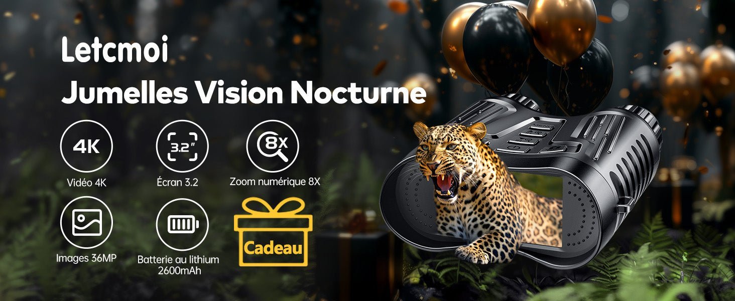 Jumelles de vision nocturne infrarouge 300 m – Caméra Faune NightBin NV2180 - Caméra Faune