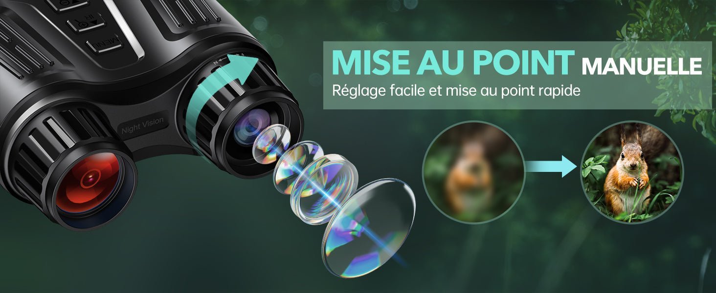 Jumelles de vision nocturne infrarouge 300 m – Caméra Faune NightBin NV2180 - Caméra Faune