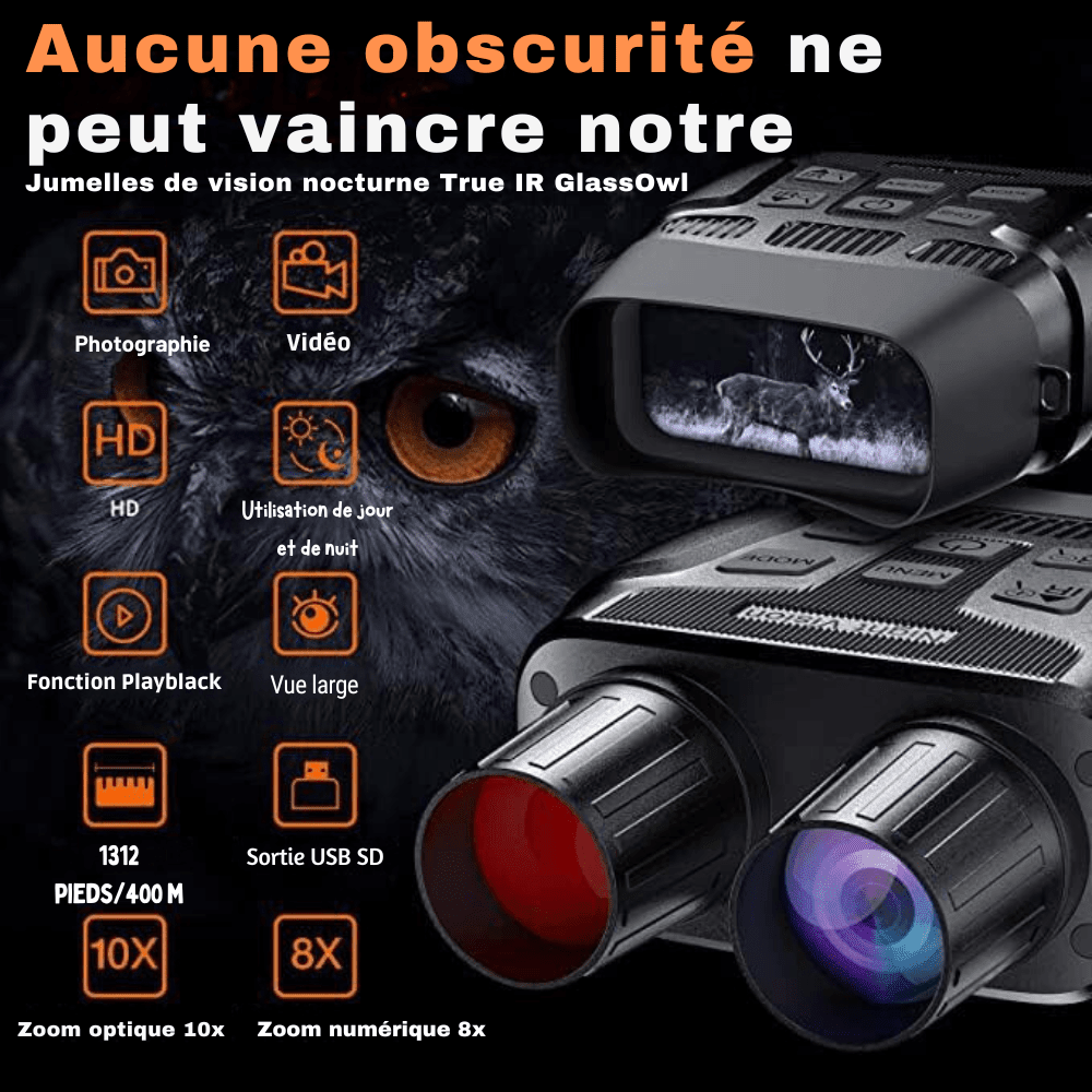 Jumelles de vision nocturne infrarouge – Caméra Faune NightBin NV3180 - Caméra Faune