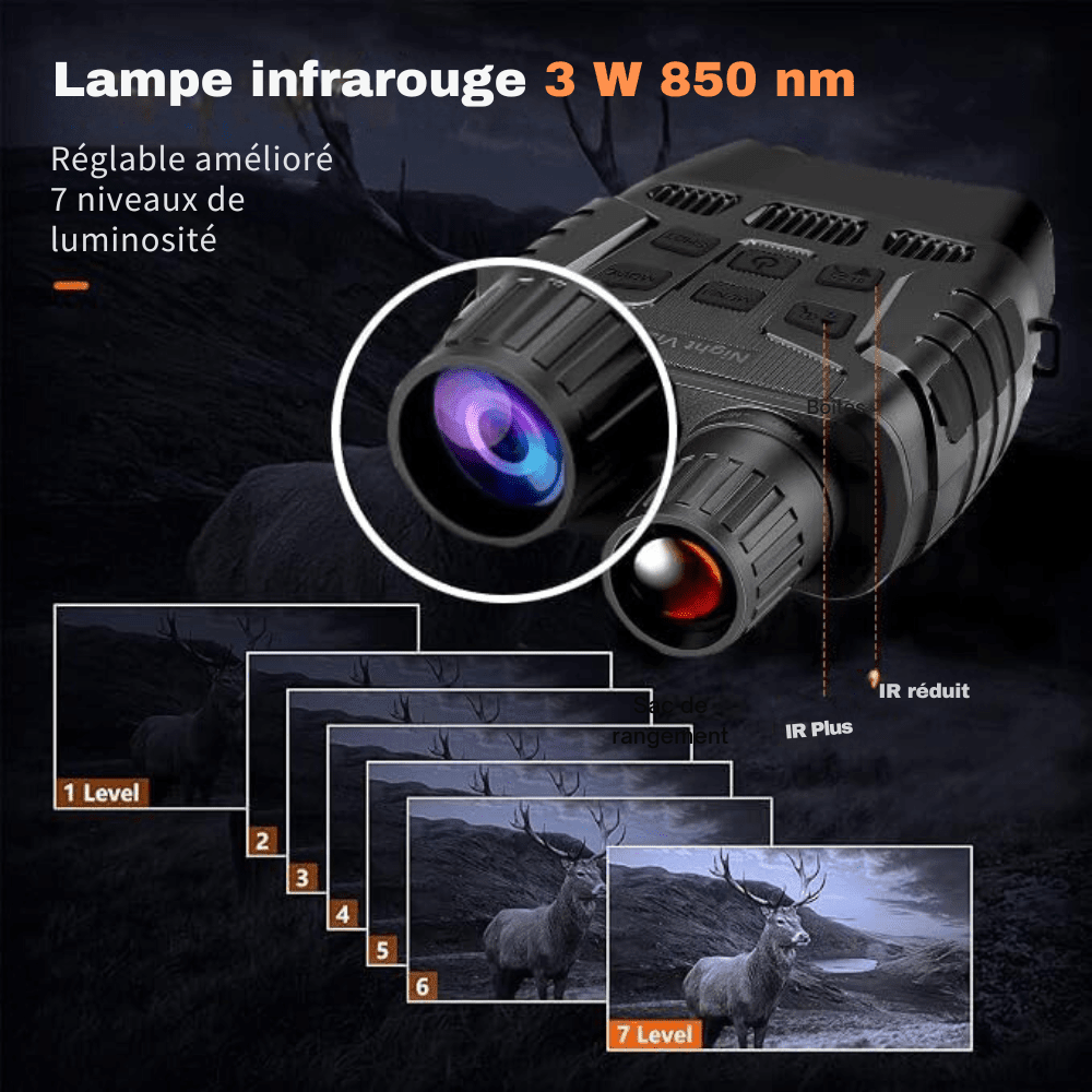 Jumelles de vision nocturne infrarouge – Caméra Faune NightBin NV3180 - Caméra Faune