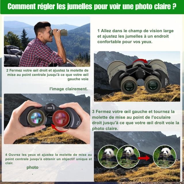 Jumelles observation HD 20x50 – Camera Faune - Caméra Faune