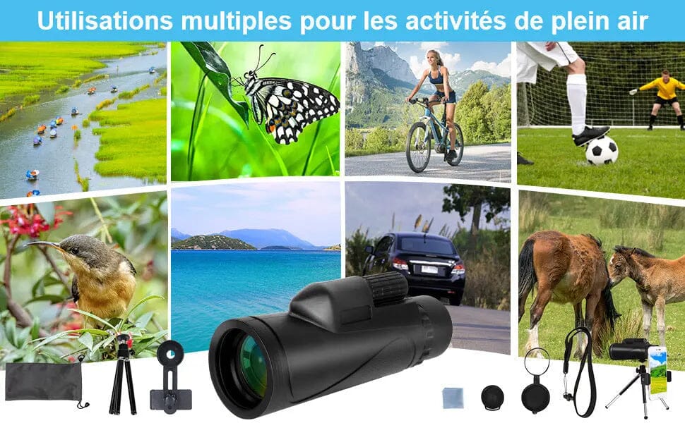 Longue-vue monoculaire 80x100 HD – Camera Faune Monoculaires Camera Faune 