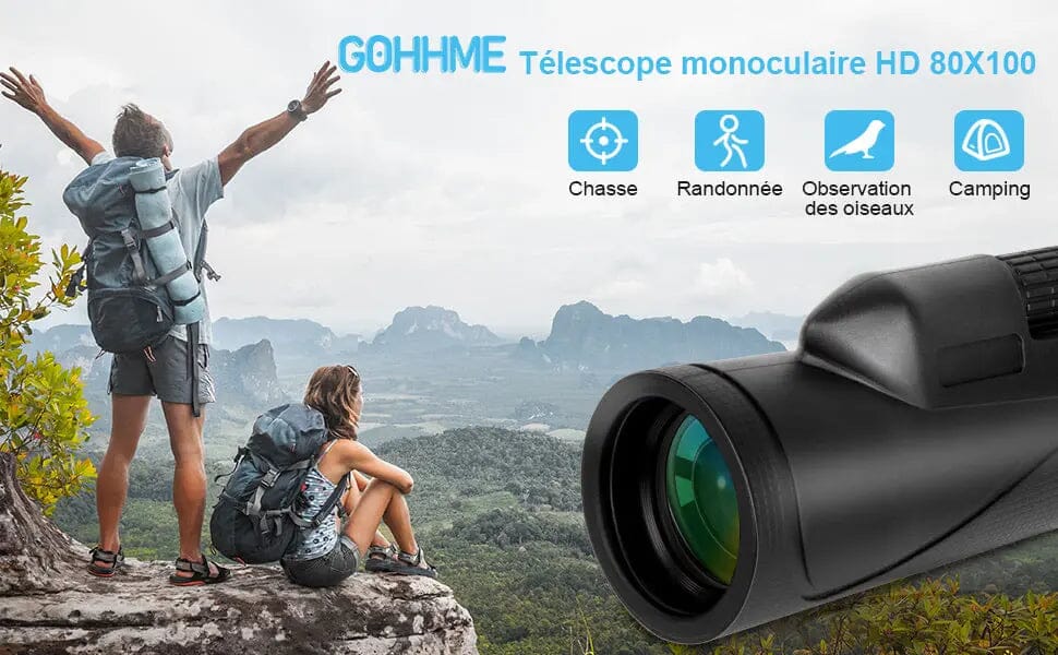 Longue-vue monoculaire 80x100 HD – Camera Faune Monoculaires Camera Faune 