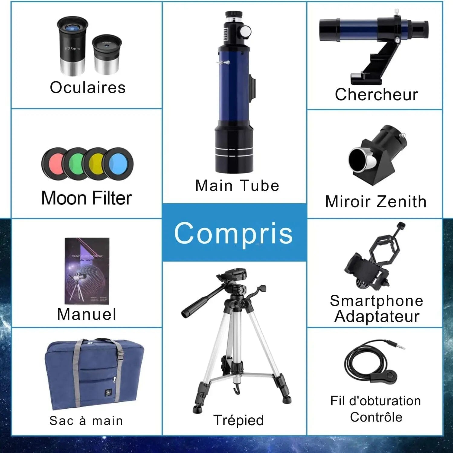 Télescope astronomique débutant 70 mm – Camera Faune Télescopes Camera Faune 